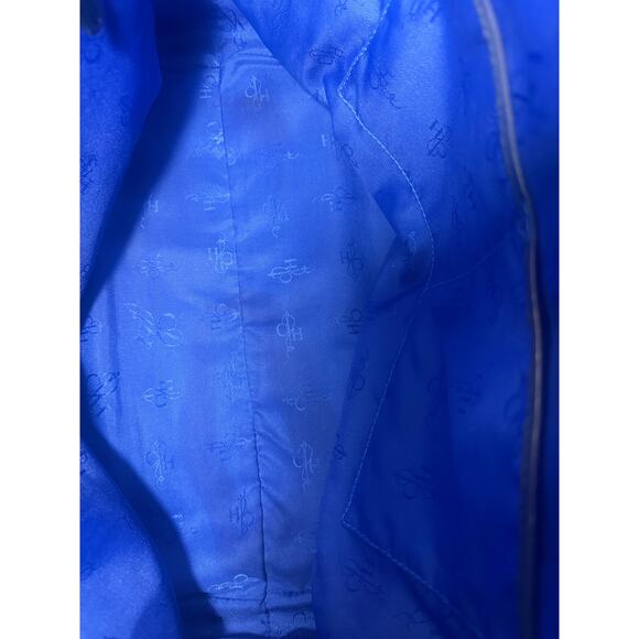 Cole Haan Black Woven Leather Tote Bag with Tassel Accent - Picture 6 of 11